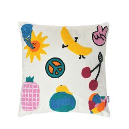 MiArcus Kids White & Yellow Conversational Printed Pillow-picture-37