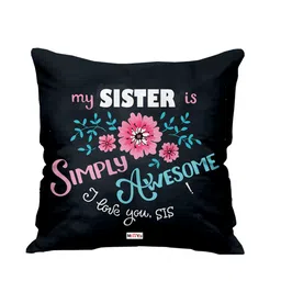 ME & YOU Black & Pink Printed Square Cushion-picture-53
