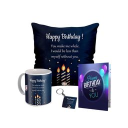 ME & YOU Navy Blue & White 4 Pieces Printed Home Gift Sets-image-89