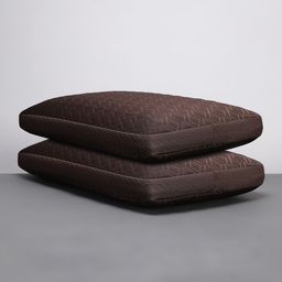 LA VERNE Brown2-Pieces Cooling Gel Infused Pincore Breathable Memory Foam Pillows-51
