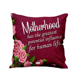 ME & YOU Maroon Printed Square Cushion-25