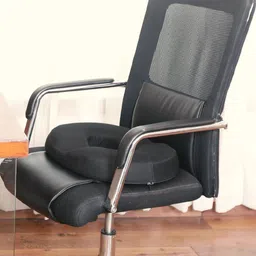 The White Willow Black Foam Donut Shaped Seat Cushion-31