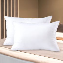 Aura White 2 Pieces Fibre Filled Sleep Pillow-picture-1