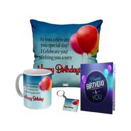 ME & YOU Blue & Purple 4 Pcs Printed Birthday Gift Set-image-5