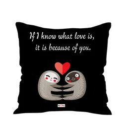 ME & YOU Black & White Printed Ultra Soft Fibre Pre-Filled Square Cushion-picture-13