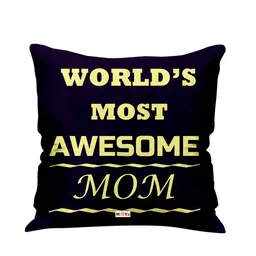 ME & YOU Black & Yellow Printed Square Cushion-27