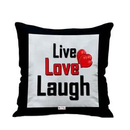 ME & YOU Black Printed Filled Cushion-image-57