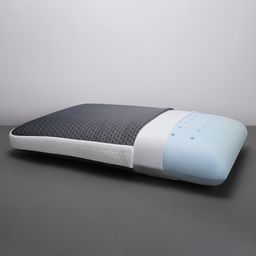 LA VERNE Charcoal Grey Self-Design Memory Foam Cooling Gel Infused Breathable Sleep Pillow-51