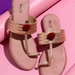 Inc 5 Embellished T-Strap Flats-44