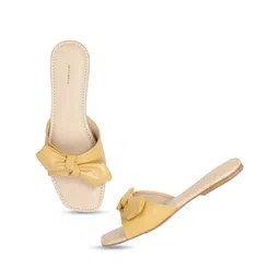 MOZAFIA Women SLUSHY Open Toe Flats With Bows-40