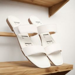 ELLE Two Strap Work Open Toe Flats-7