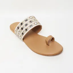 GLAM STORY Women Printed Ethnic One Toe Flats-image-11