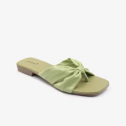 Gibelle Women Green Embellished Open Toe Flats-40