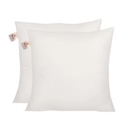 Home Set Of 2 White Solid Micro Cushion Pillows-16