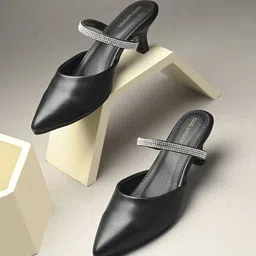 CLOG LONDON Block Mules with Bows image 1