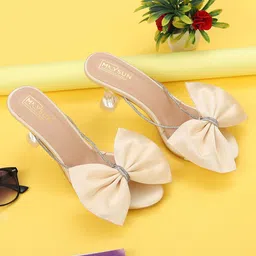 Maysun Embellished Block Heels With Bows-2