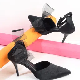 THE WHITE POLE Bow Detail Stiletto Heels-10
