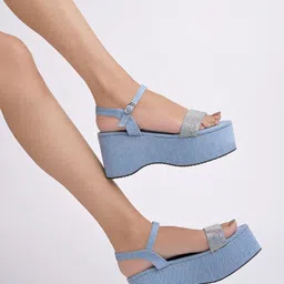 Shoetopia Embellished Open Toe Platform-22