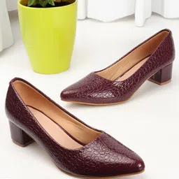 Carlton London Embellished Party Block Pumps with Bows-41