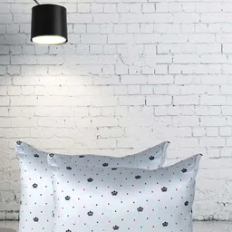 JDX Set of 2 White Patterned Rectangular Pillow image 4
