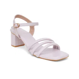 HEELSNFEELS Open Toe Block Heels With Buckle image 2