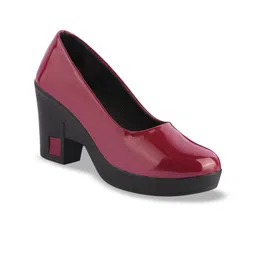 Shoetopia Textured Block Heel Pumps image 5