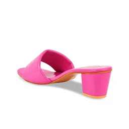 Shoetopia Square Toe Suede Block Heels image 4