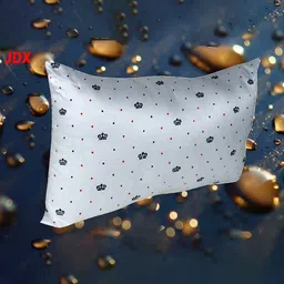 JDX Set of 2 White Patterned Rectangular Pillow image 3