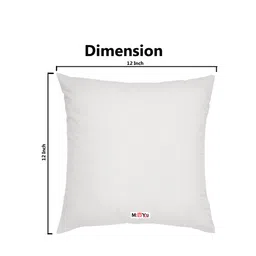 ME & YOU Maroon & Yellow Printed Square Cushion image 3