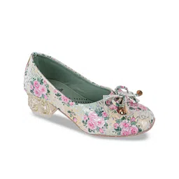 BAESD Girls Printed Party Block Mules with Bows image 2