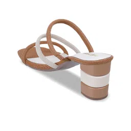 Metro Textured Block Open Toe Heels image 2
