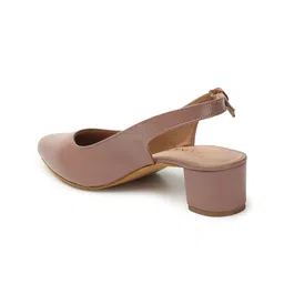 ICONICS Pointed Toe Work Block Mules With Buckles image 3