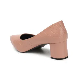 ICONICS Pointed Toe Textured Work Block Pumps image 5