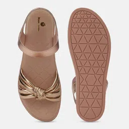Marc Loire Textured Knotted Strap Open Toe Flats image 2