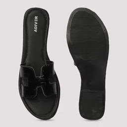 FIMBUL Textured Leather Open Toe Flats image 3