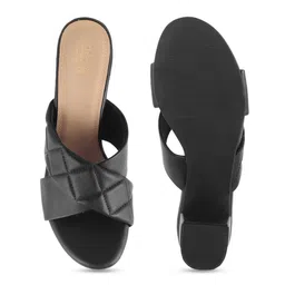Tresmode Textured Open Toe Block Heels image 3