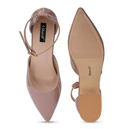 Sherrif Shoes PU Block Pumps with Bows image 3