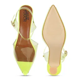 SHUZ TOUCH Pointed Toe Block Heels With Backstrap image 4