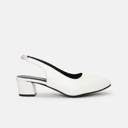 Marc Loire Pointed Toe Block Mules With Backstrap image 4