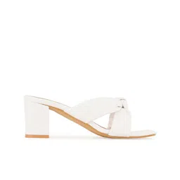 HEELSNFEELS Knotted Open Toe Block Heels image 4