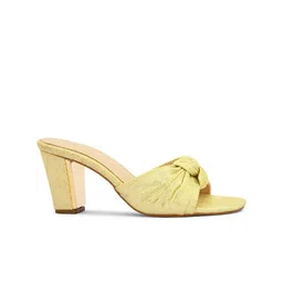 pelle albero Embellished Open Toe Block Heels image 4