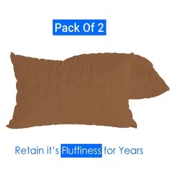 AVI Set of 2 Brown Textured Poly Cotton Rectangular Pillows image 4