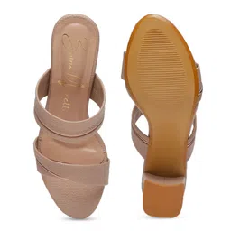 Bruno Manetti Textured PU Party Block Sandals with Bows image 3