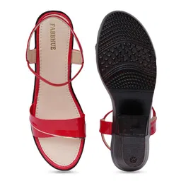 FABBHUE Open Toe Block Heels With Backstrap image 2