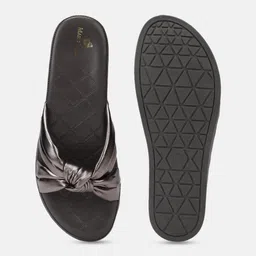 Marc Loire Textured Knotted Strap Open Toe Flats image 3