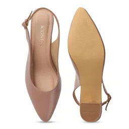 ICONICS Pointed Toe Work Block Mules With Buckles image 5