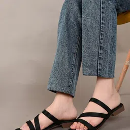 XE Looks No Back Strap Open Toe Flats-image-74