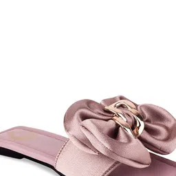 Shoetopia Open Toe Flats with Bows image 3