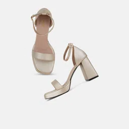 Lavie Open Toe Block Heels With Buckles image 4