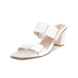 GLAMZKART Textured Block Heels image 2